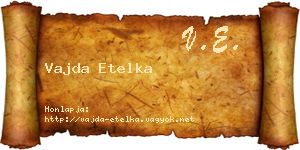 Vajda Etelka névjegykártya